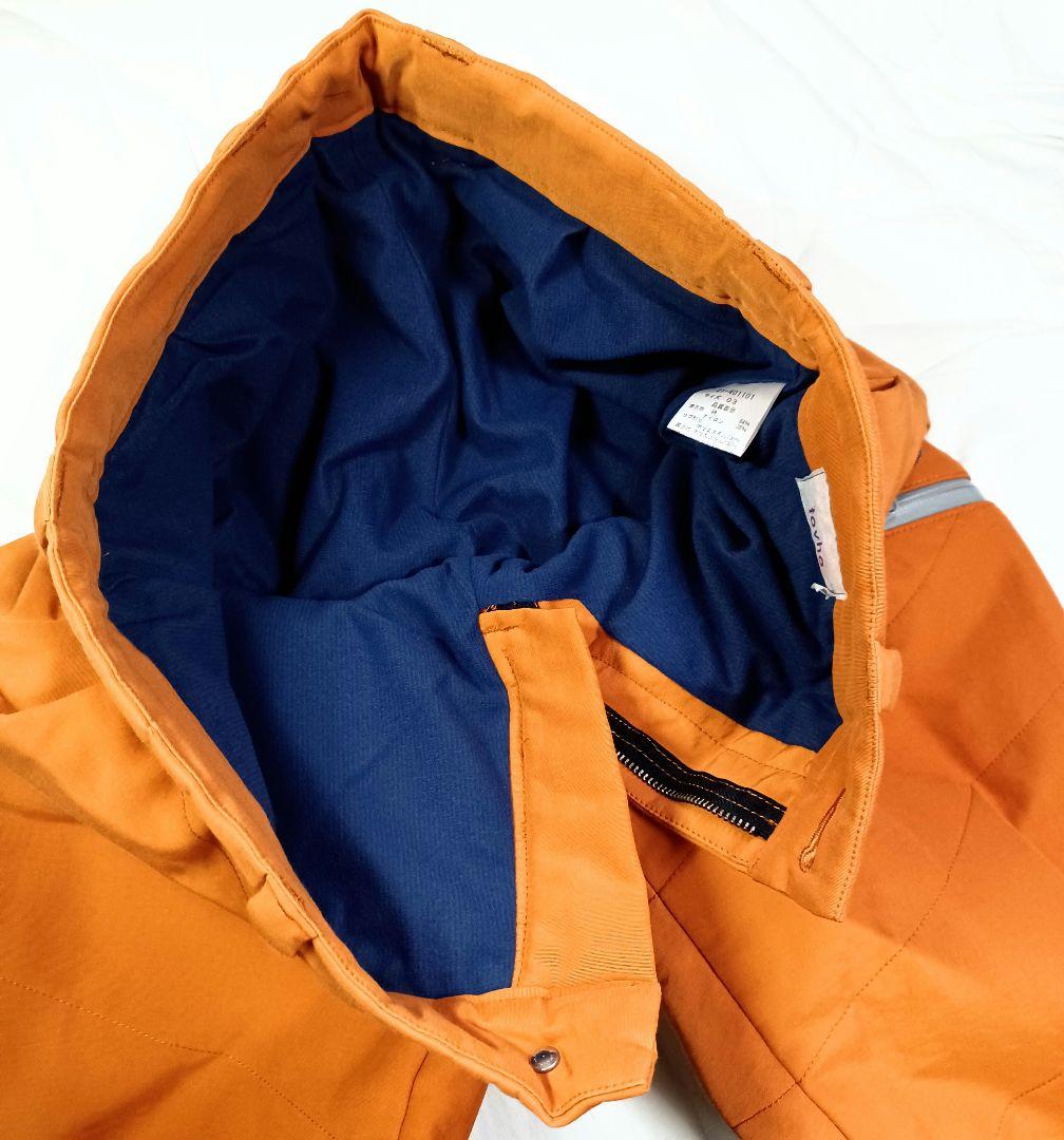 美品■TOVHO トヴホ 裏地付 防寒 撥水 中綿パンツ オレンジ メンズ 03