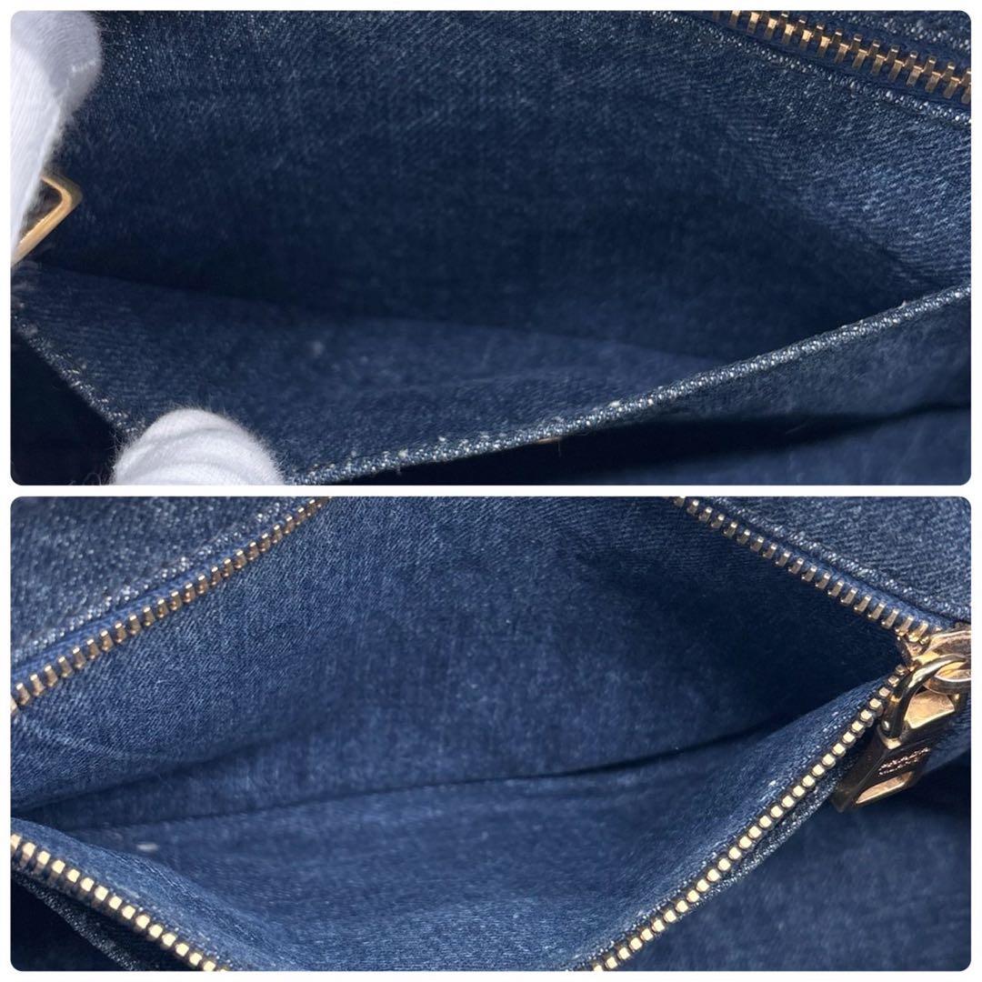 プラダ　PRADA カナパ　デニム　ハンドバッグ　25122404