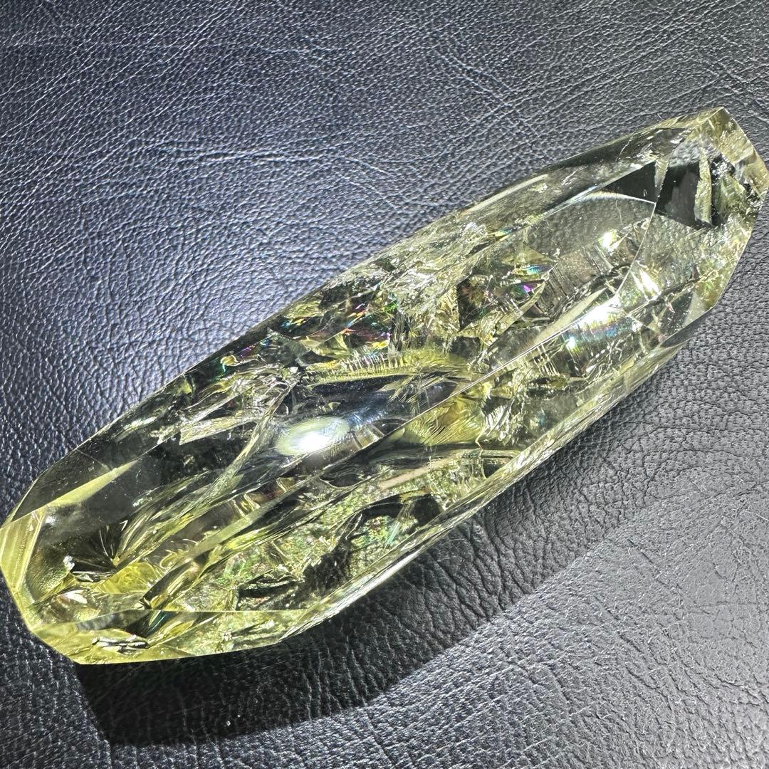 絶品❗️虹入り水晶 ✴︎アイリスクォーツ シトリン フリーフォーム 天然石A1080