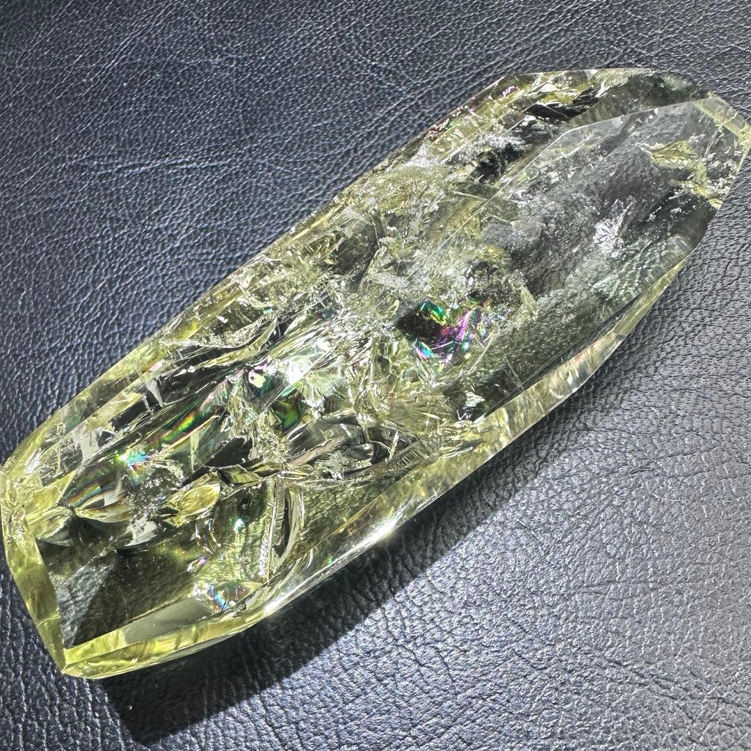 絶品❗️虹入り水晶 ✴︎アイリスクォーツ シトリン フリーフォーム 天然石A1080