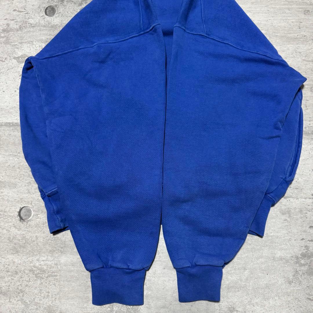 80s USA製 LLBean Russell ハーフジップスウェット ブルー