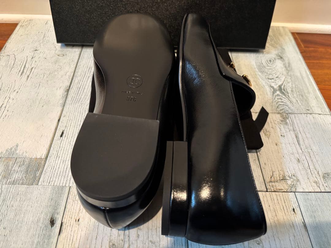 【新品未使用】CHANEL シャネル　ブラック　　ローファー 23.5cm