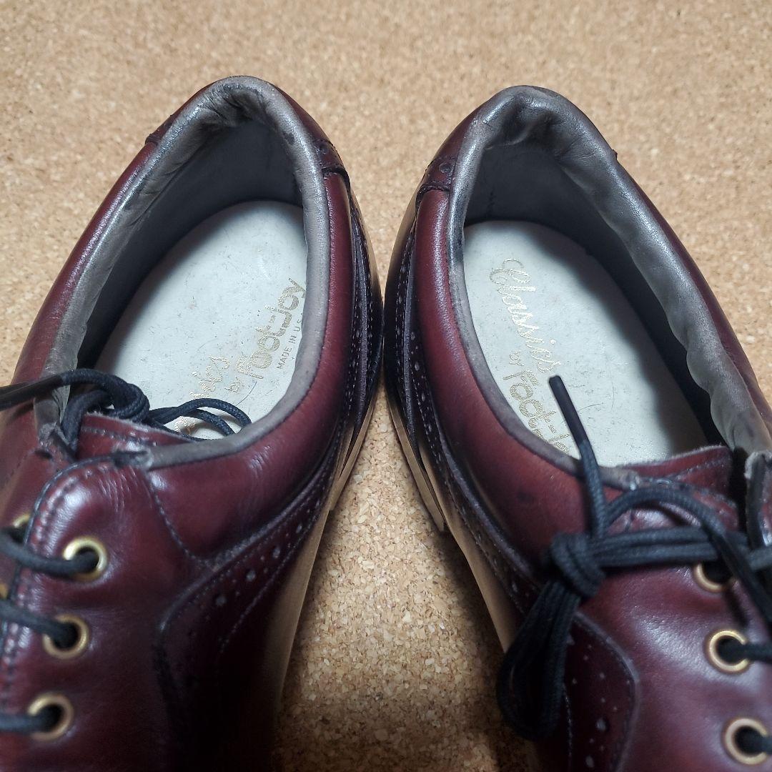 希少 ヴィンテージ フットジョイクラシック ウイングチップシューズ 茶 USA