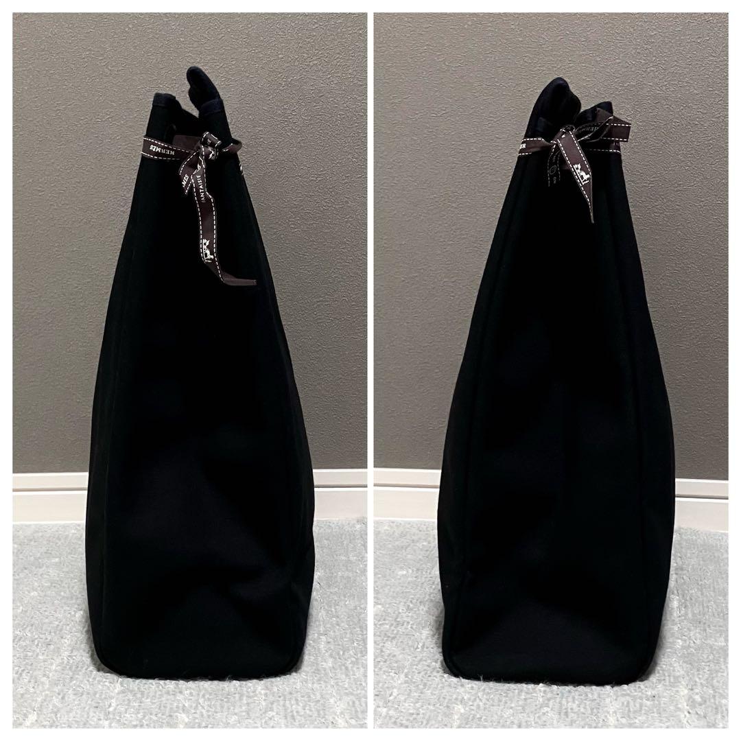 エルメス［エールバッグ］MM用　替えバッグ　ブラック　キャンバス　シルバー金具