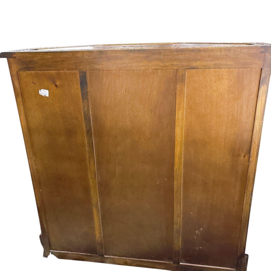 アンティーク　彫刻 チェスト 引き出し 4段 サイドボード キャビネット モダン