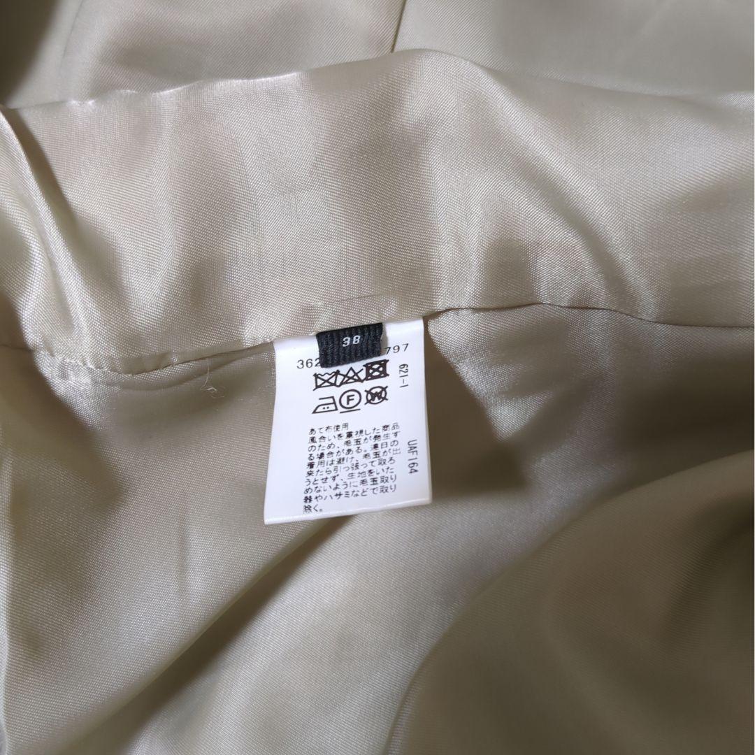 グリーンレーベルリラクシング マンテコ ピュア ショートコート M グレージュ