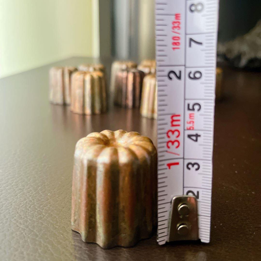 銅製 カヌレ型 小 12個セット プチカヌレ キャヌレ 業務用 焼菓子