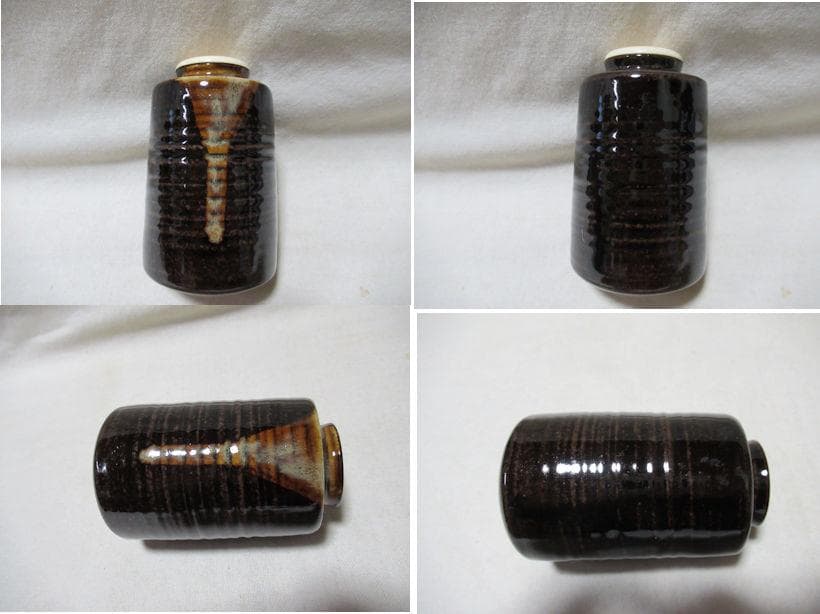 茶道具　膳所焼　出雲肩衝　茶入　共箱