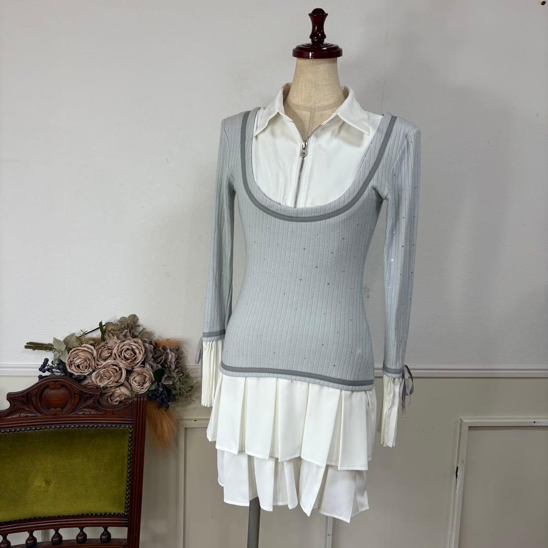 20 美品　RANDY プリーツ　ワンピース　骨格ウェーブ　参戦服