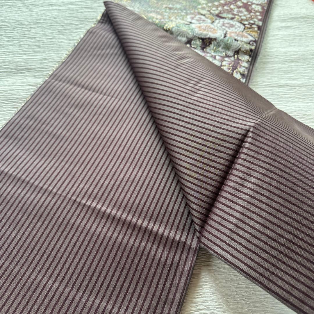 螺鈿がきらり風に揺れる辻が花　きものやまと　正絹六通袋帯