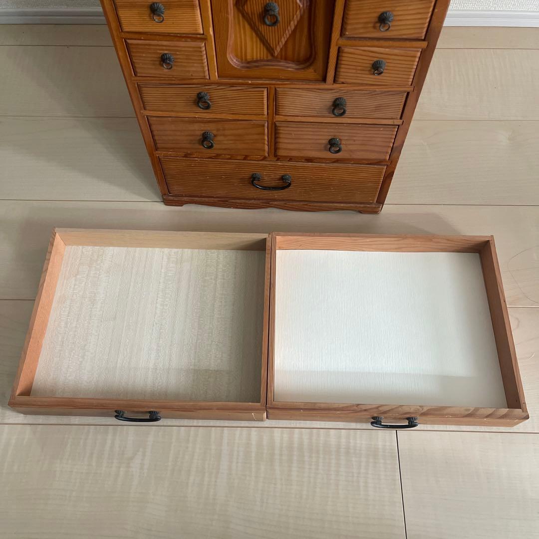 昭和レトロ アンティーク家具　薬箪笥　薬棚　小物入れ　ヴィンテージ　22杯