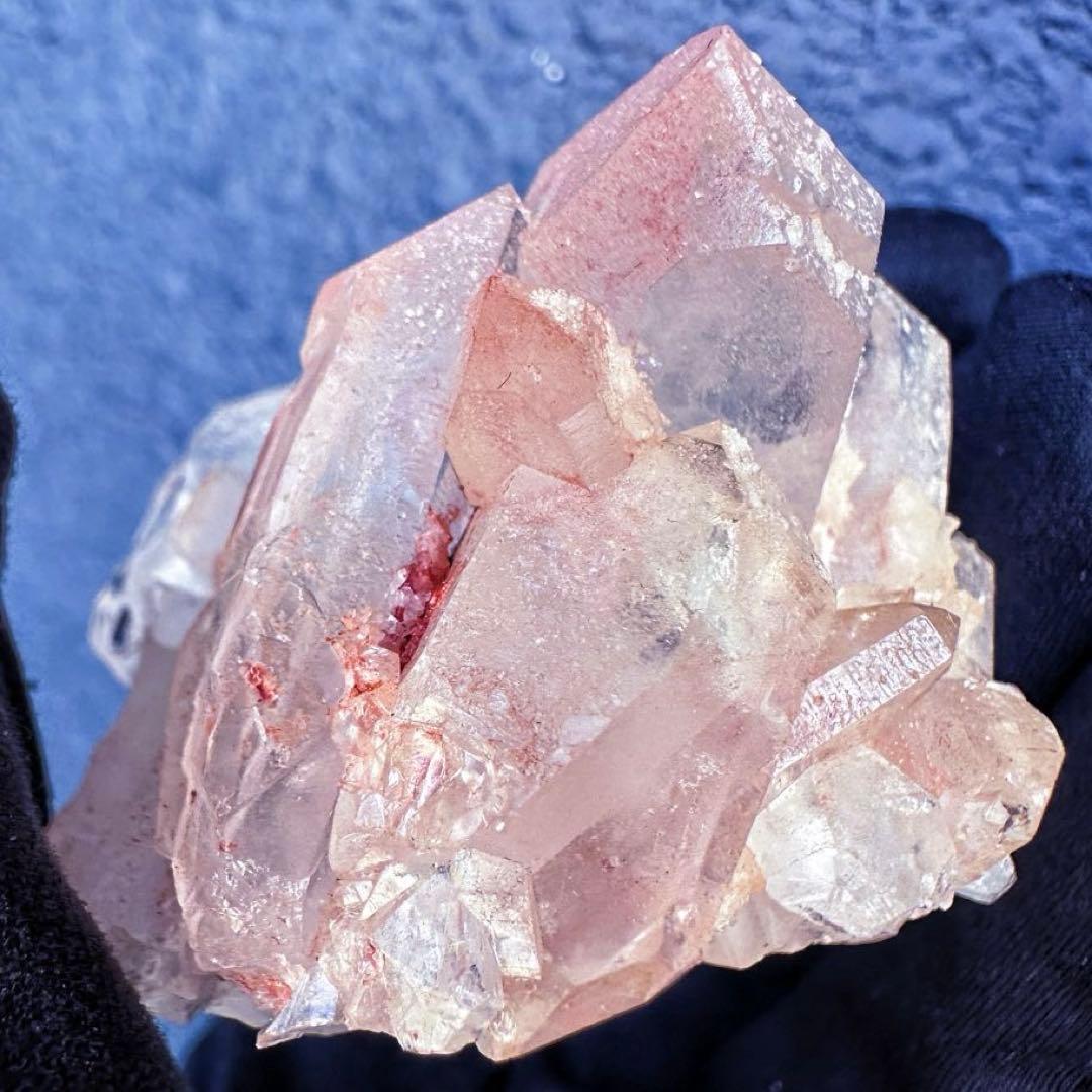 希少❗️高品質❗️超綺麗☆ピンク♡ヒマラヤ水晶 クラスターレインボー天然石A1373