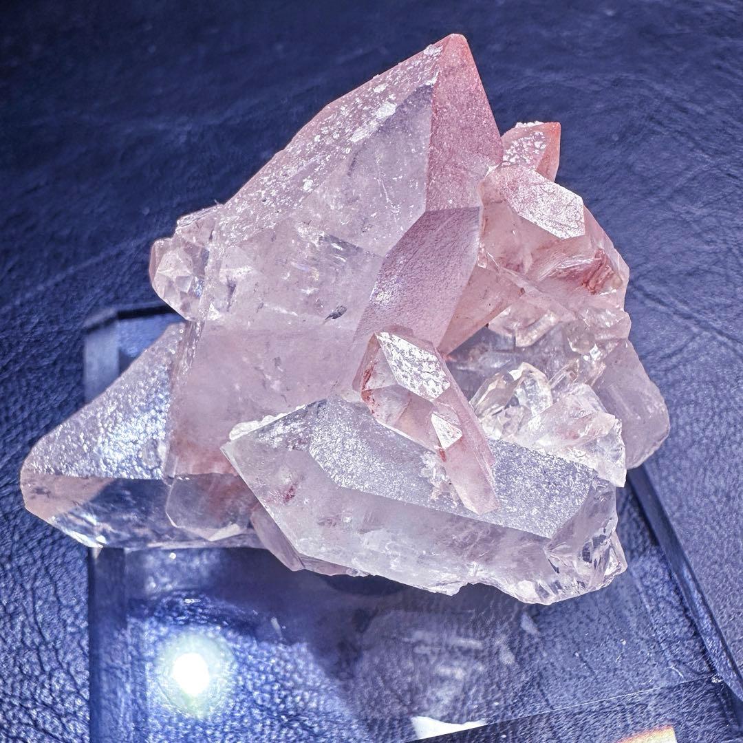 希少❗️高品質❗️超綺麗☆ピンク♡ヒマラヤ水晶 クラスターレインボー天然石A1373