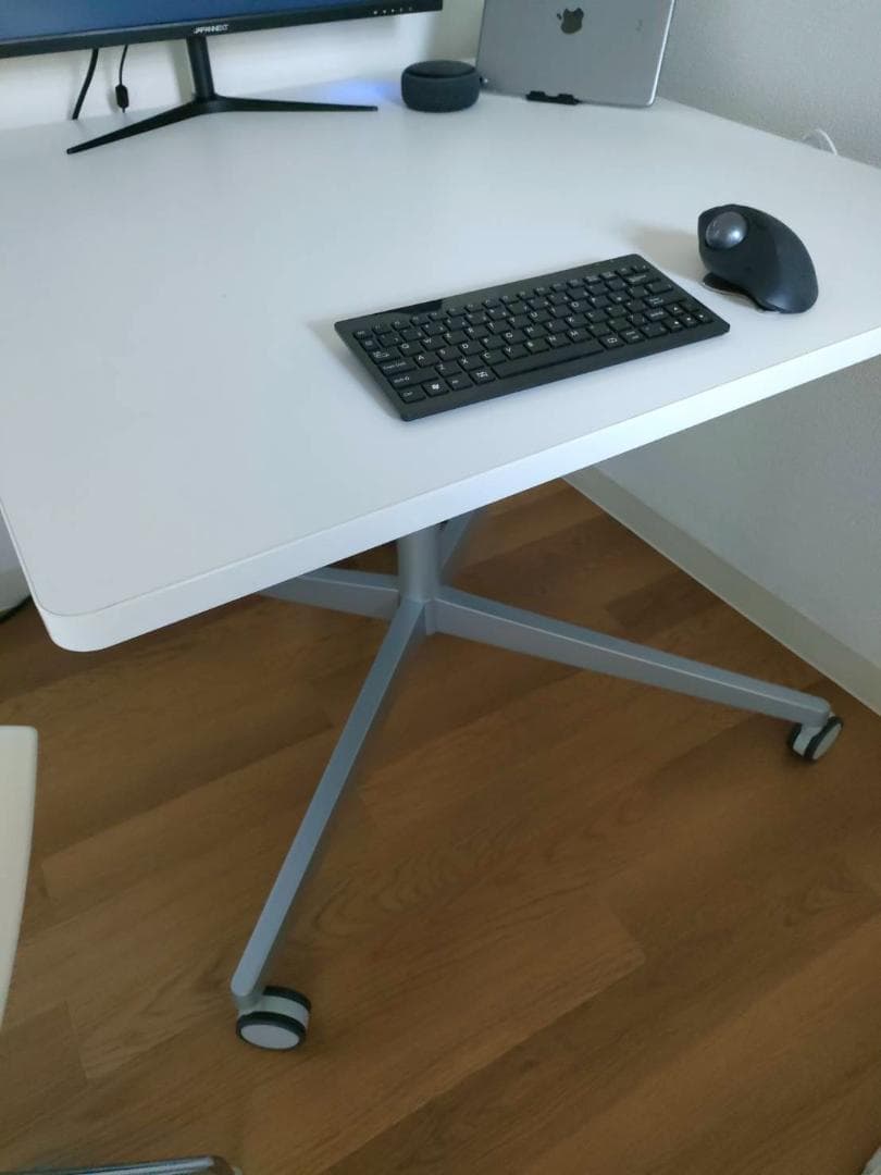 良品✨ミニマム１４万円・良品】白 お洒落 ホワイト★ダイニングPC事務机