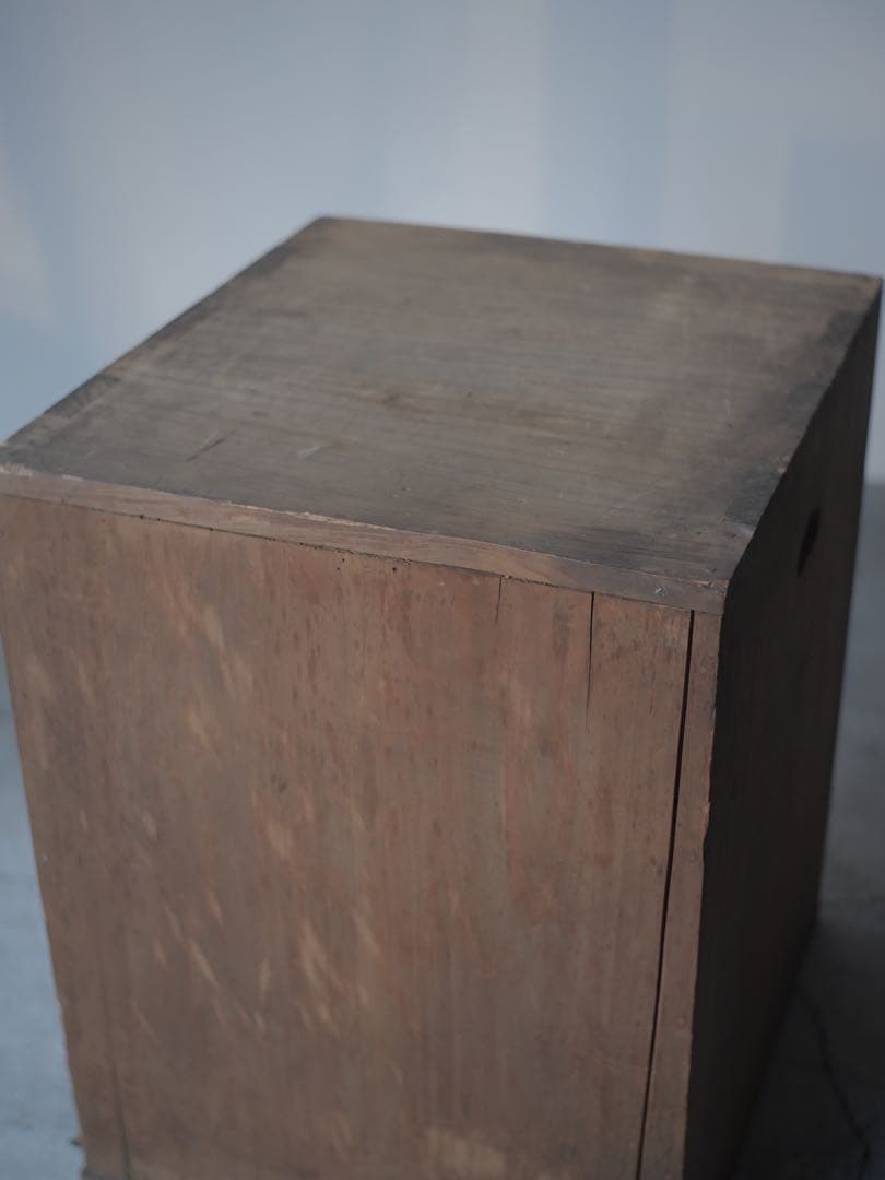 小抽斗　引き出し　収納　小物入れ　木箱　古家具　古道具　アンティーク　昭和レトロ