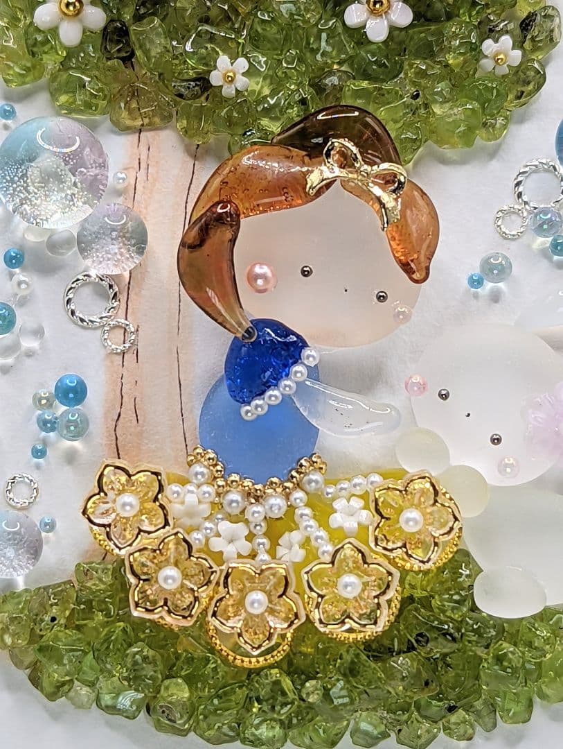 『Apple Blossom & Princess.*』シーグラスアート