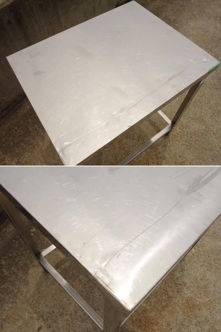 【中古】M▽業務用 厨房 作業台 棚 ステンレス (Fe1784)