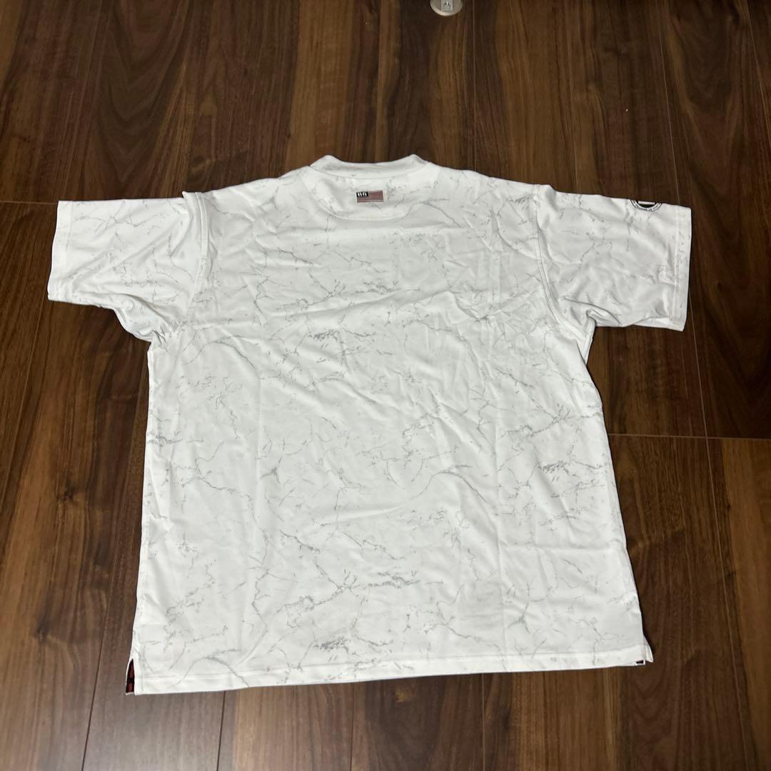 BRIEFING マーブル柄シャツ Lサイズ ホワイト