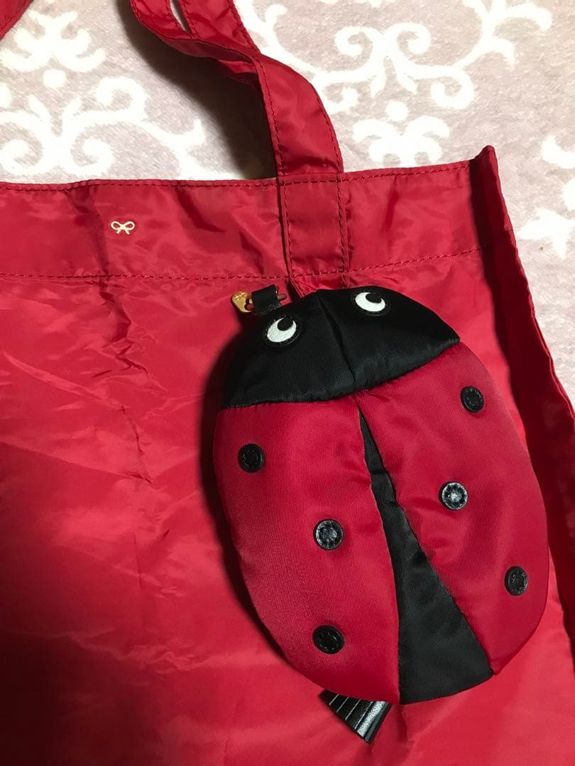 レア❗️アニヤハインドマーチ　エコバッグ てんとう虫ポーチ付き