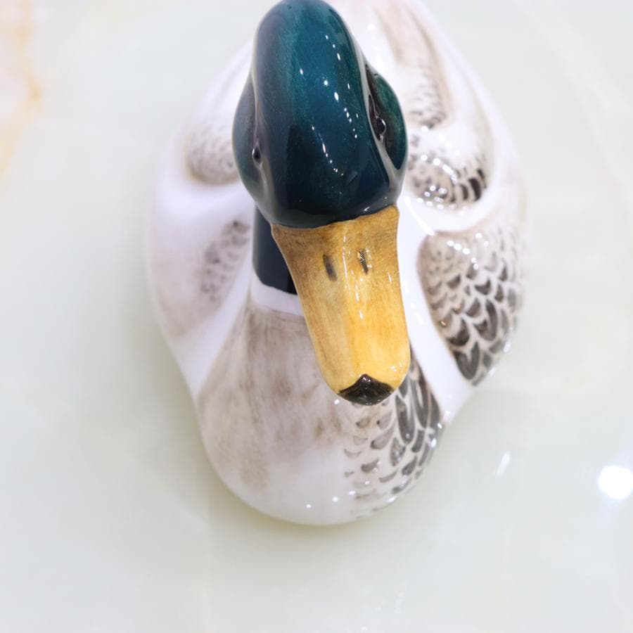 陶器 動物 鴨 カモ 置物 イタリア製 AHURA
