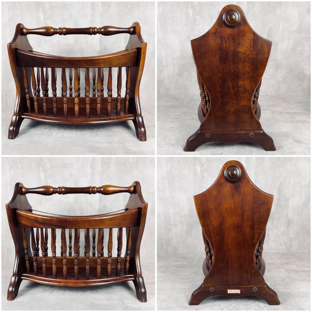 柏木工 マガジンラック アンティーク 昭和レトロ