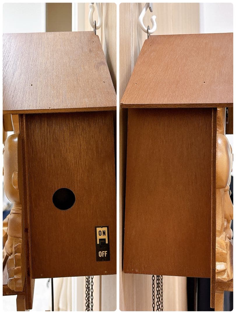 美品✨シチズン スヌーピー　鳩時計　からくり時計　ヴィンテージ　クォーツ　木彫り