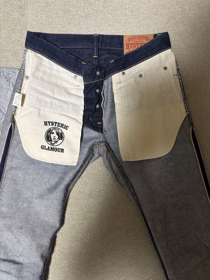 ヒステリックグラマー スタッズストレートデニム インディゴ hysteric