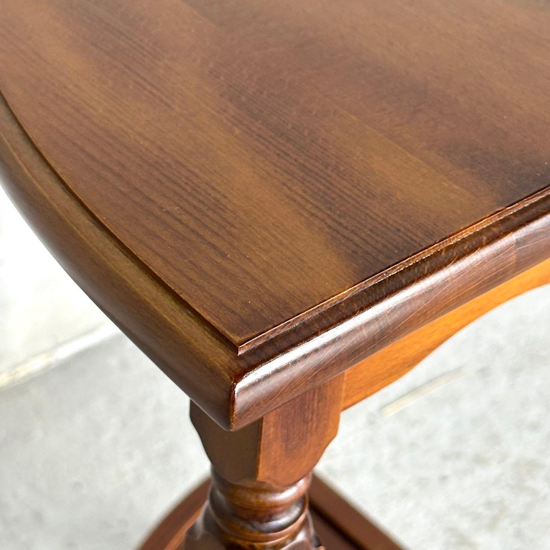 ✦80年代✦ 昭和レトロ 純喫茶の片隅にありそうな 木製コーナーテーブル 花台