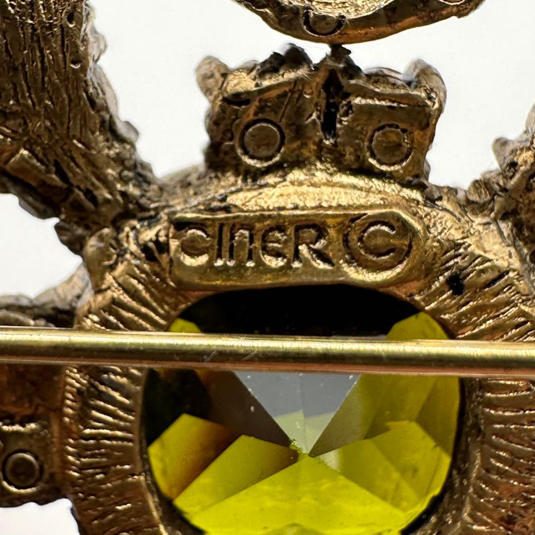 【希少】CINER サイナー ブローチ カラーストーン ラインストーン