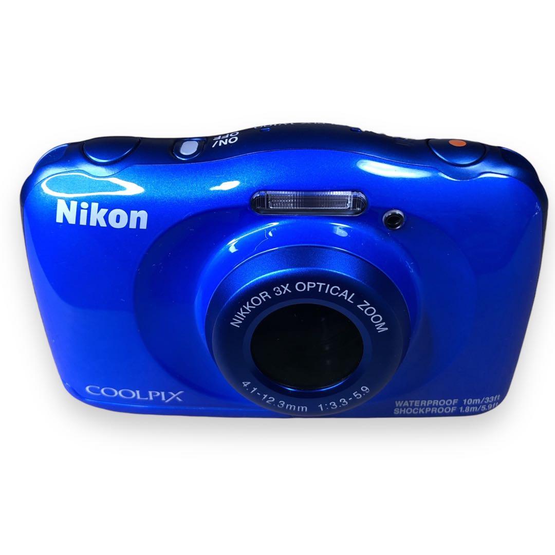 【美品】Nikon COOLPIX W100 デジタルカメラ　ブルー　コンデジ