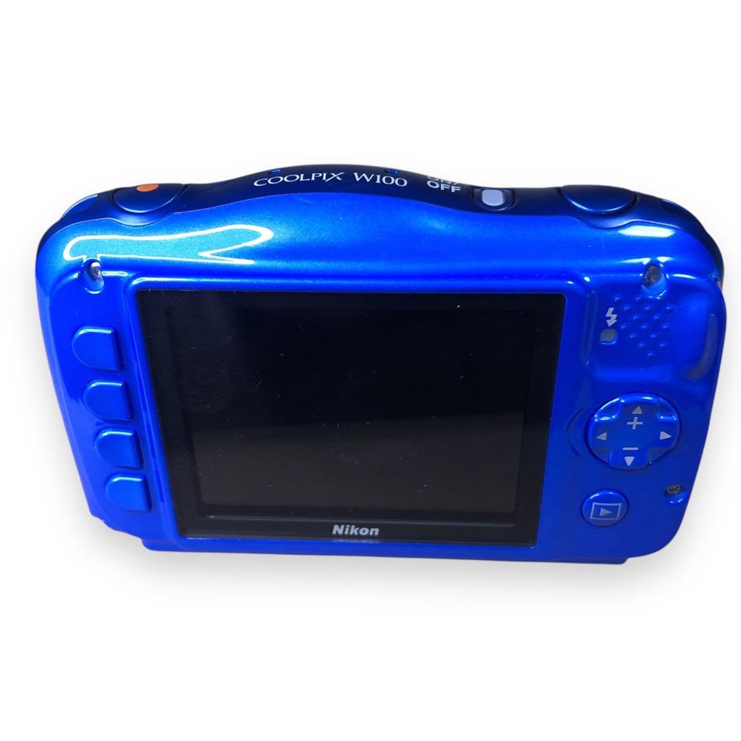 【美品】Nikon COOLPIX W100 デジタルカメラ　ブルー　コンデジ
