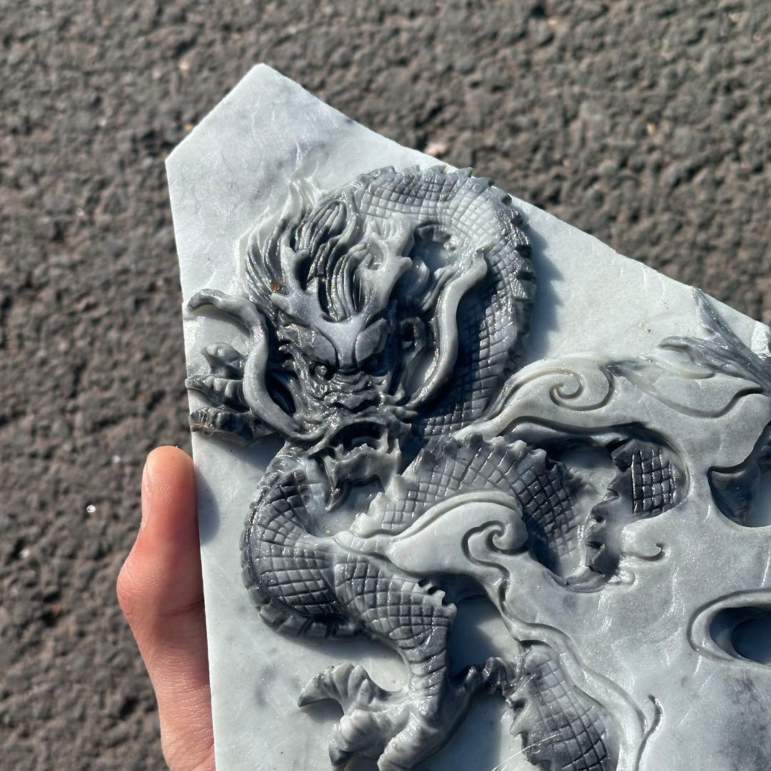 天然石太極石の龍　置物　ご購入前に在庫確認必要G.157