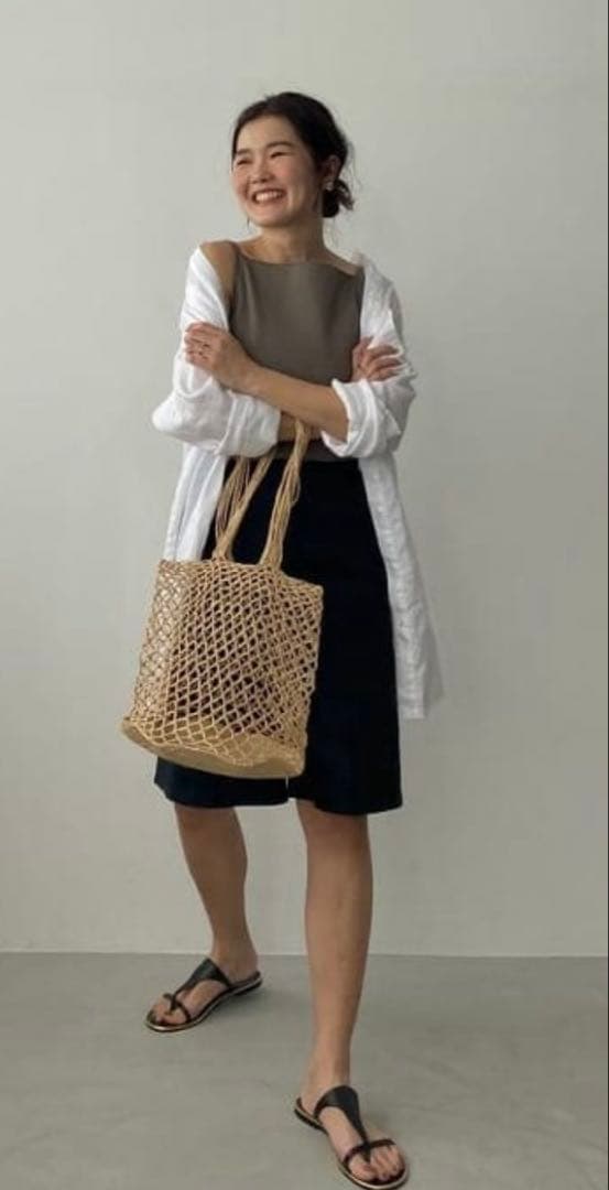 デミルクスビームス／ヘルシーニットキャミ.M カーキ