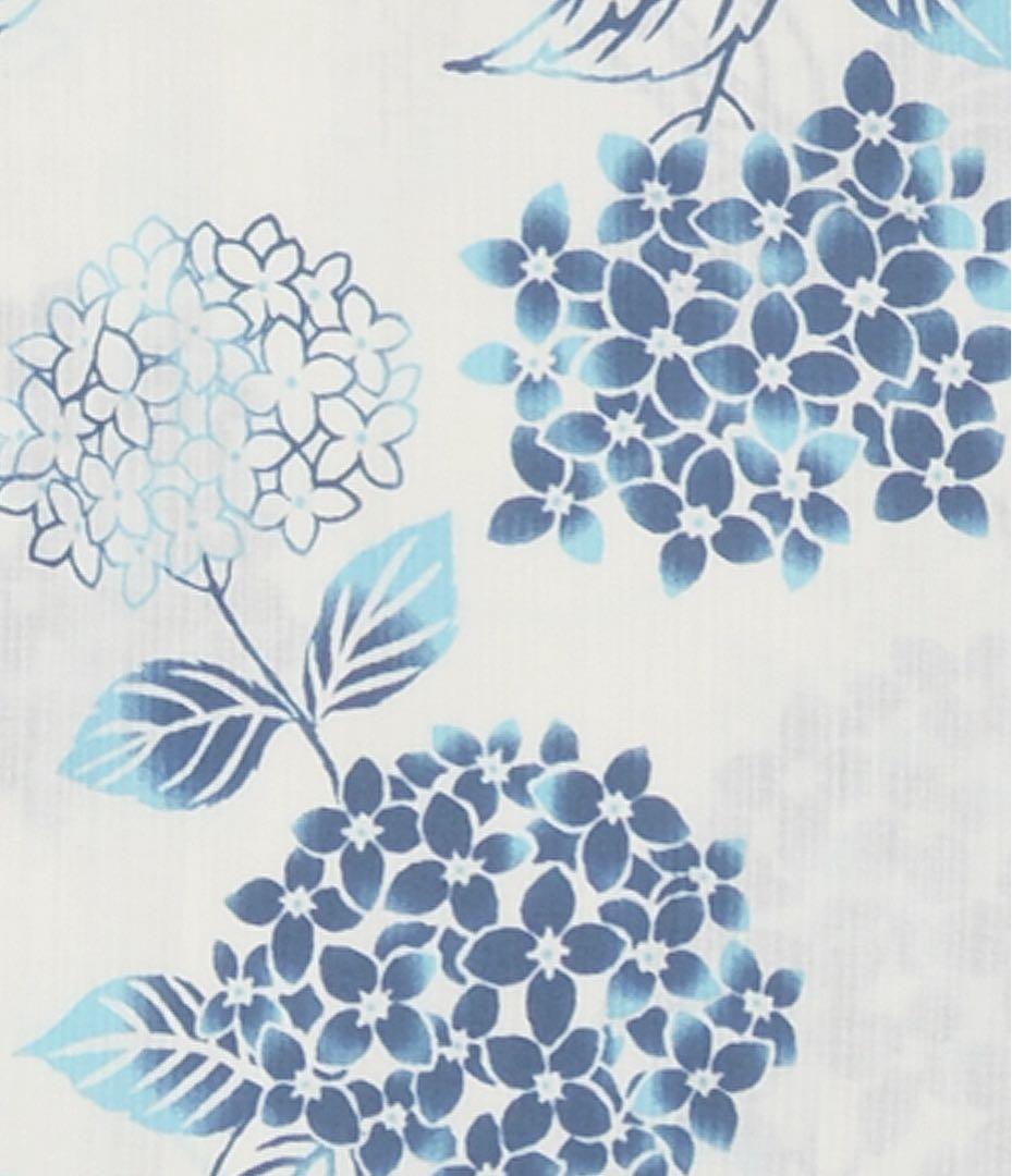 Dita浴衣　紫陽花柄　4点セット（ゆかた・しわへこ帯・下駄・腰ひも）バラ売り可