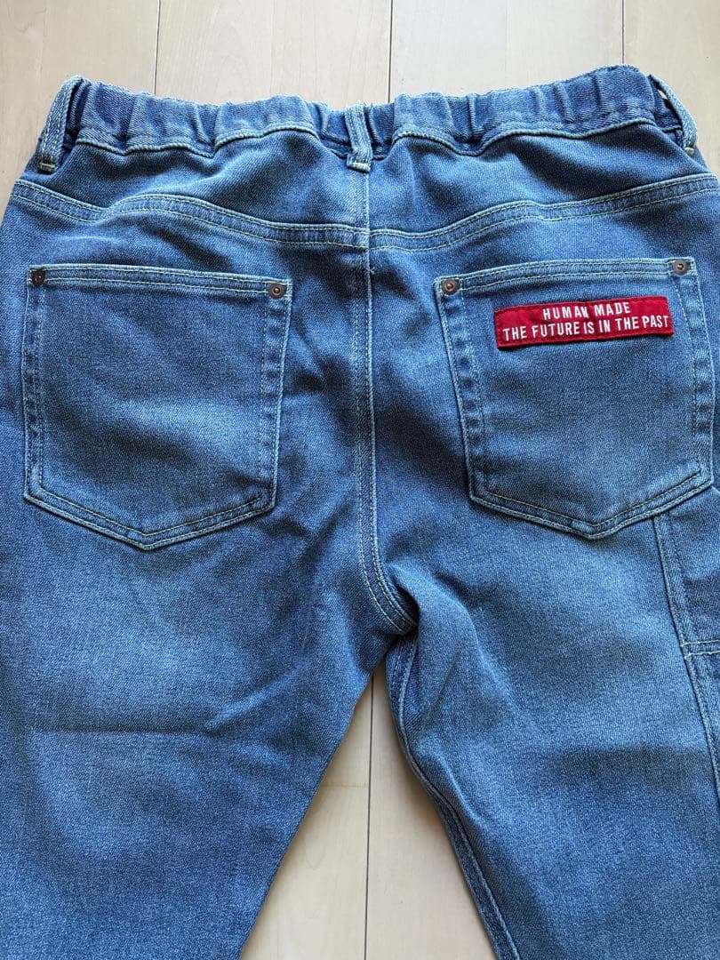 HUMAN MADE（ヒューマンメイド）コットンポリレーヨン ロゴデニムパンツ