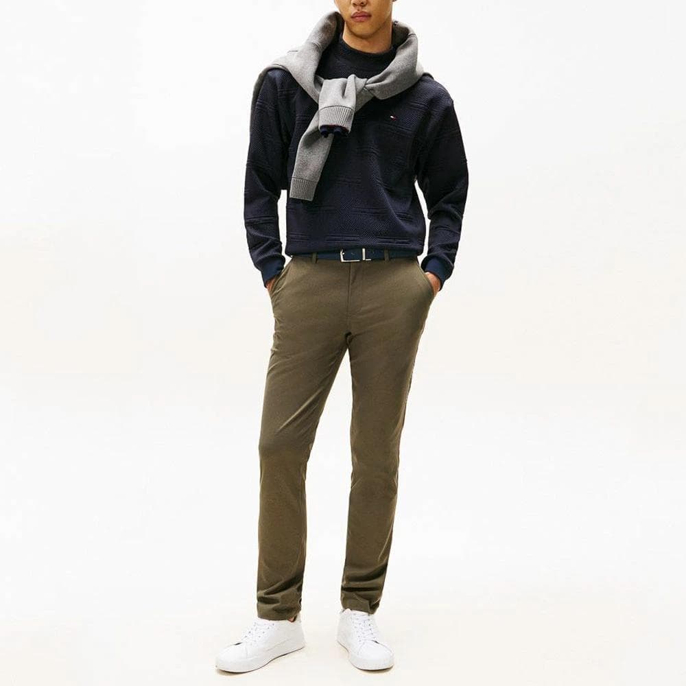 トミーヒルフィガー モックネックスウェット【L寸】ネイビー thma575