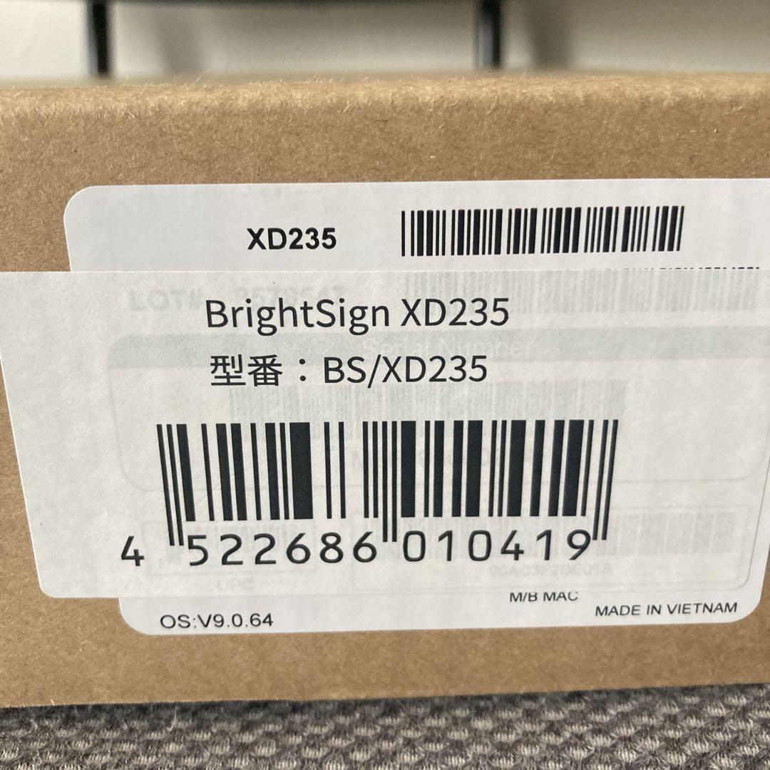 未開封未使用　 ブライトサイン　デジタルサイネージプレーヤー 　XD235