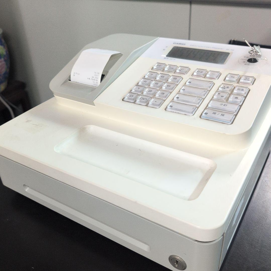 16　CASIO カシオ レジスター 4部門 小型ドロア SE-G2-WE