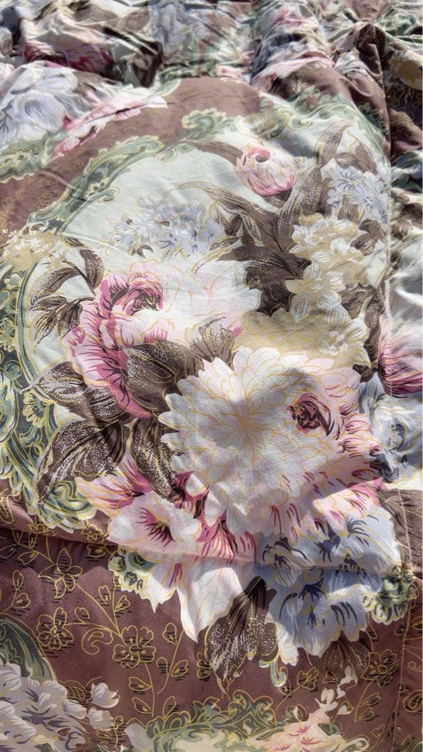 羽根掛ふとん 150cm × 210cm ピンク，アオ（2枚セット