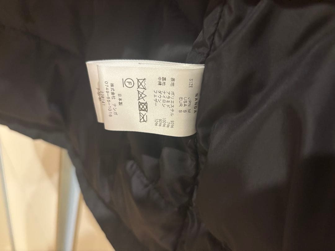 NANGA HINOC ブラック ミドルダウンコート Mサイズ