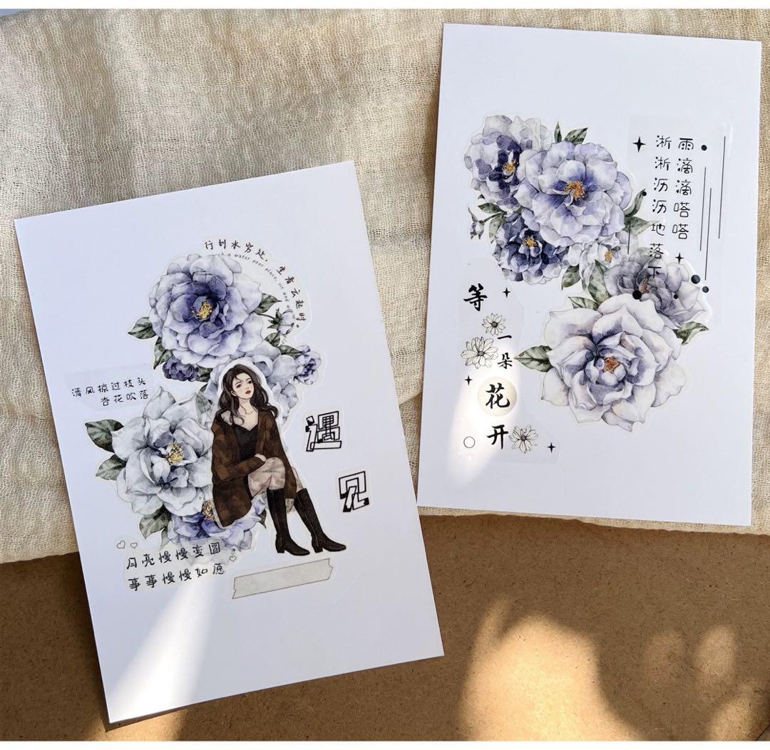 ⭐️SALE⭐️ 自元素文创《墨染花梨》海外マスキングテープ　マステ 【2621】