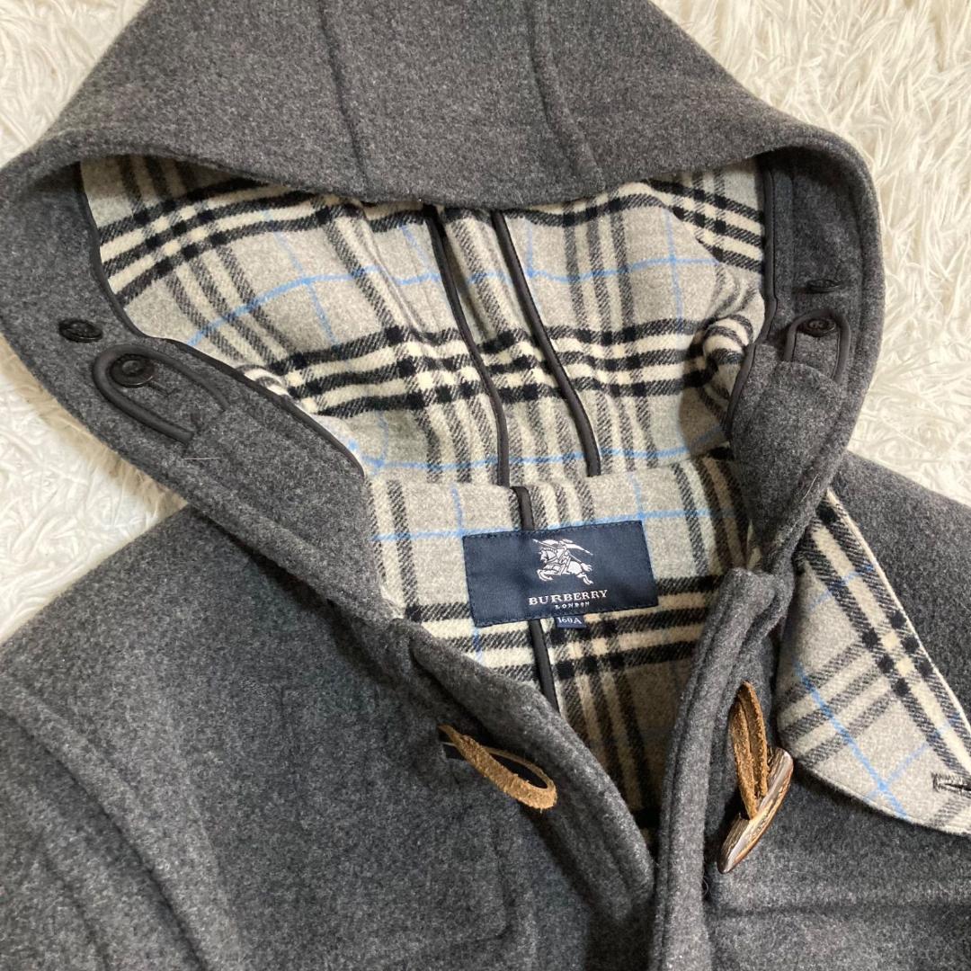 15951✨美品✨バーバリーロンドン ダッフルコート ブルーノバチェック グレー