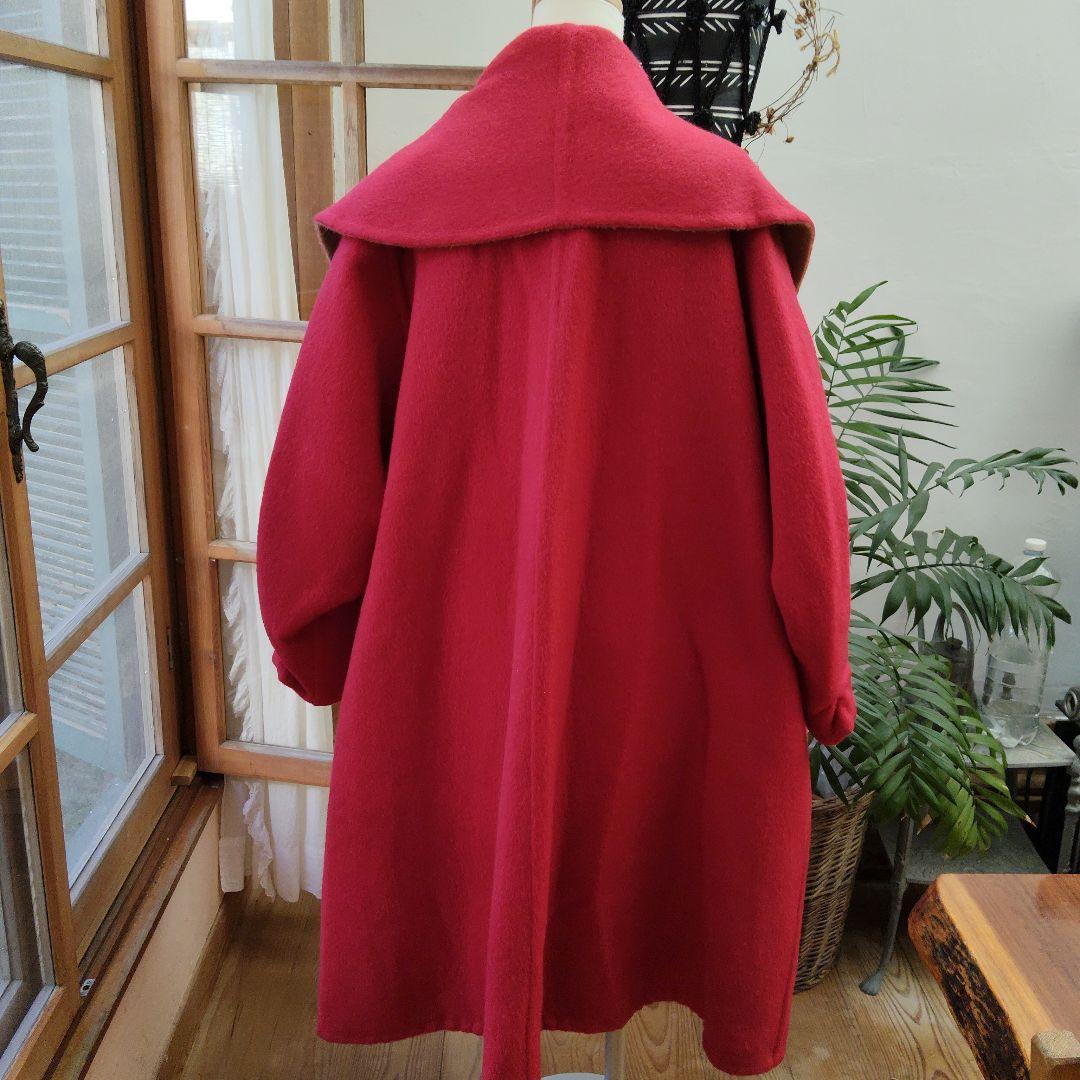 リバーシブル、マント風コート　ウールシルクアンゴラビーバー　昭和オーダーメイド