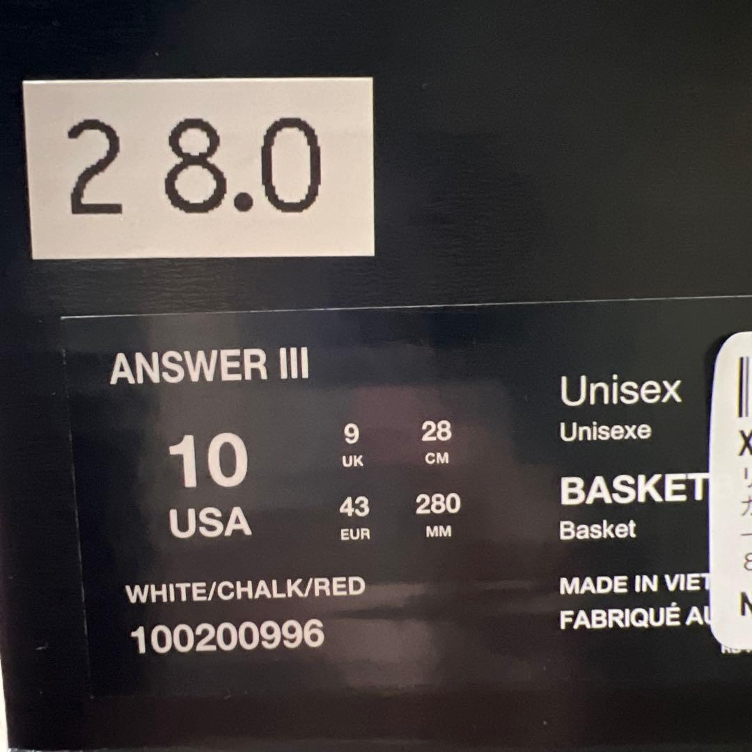 リーボック　スニーカー スポーツシューズ アンサー III