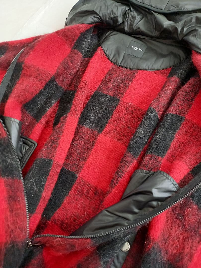 美品　MaxMara チェック柄フード付きポンチョ L