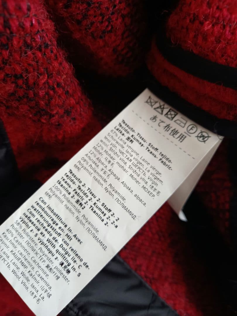 美品　MaxMara チェック柄フード付きポンチョ L