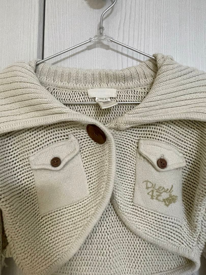 y2k DIESEL ボレロニット フェアリーグランジ クロップド カーディガン
