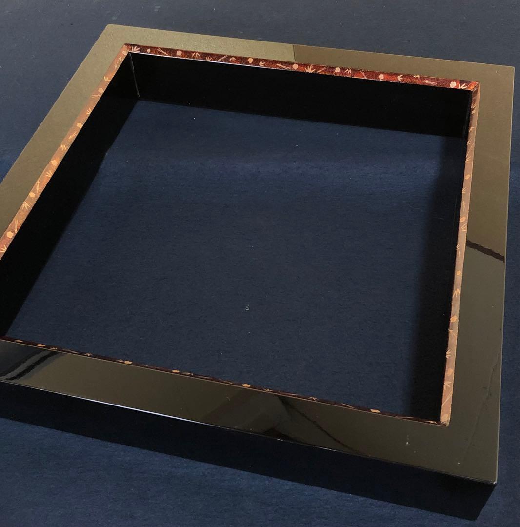 《R》茶道具 黒真塗 梨地 松竹梅 炉縁 木箱　260205く5