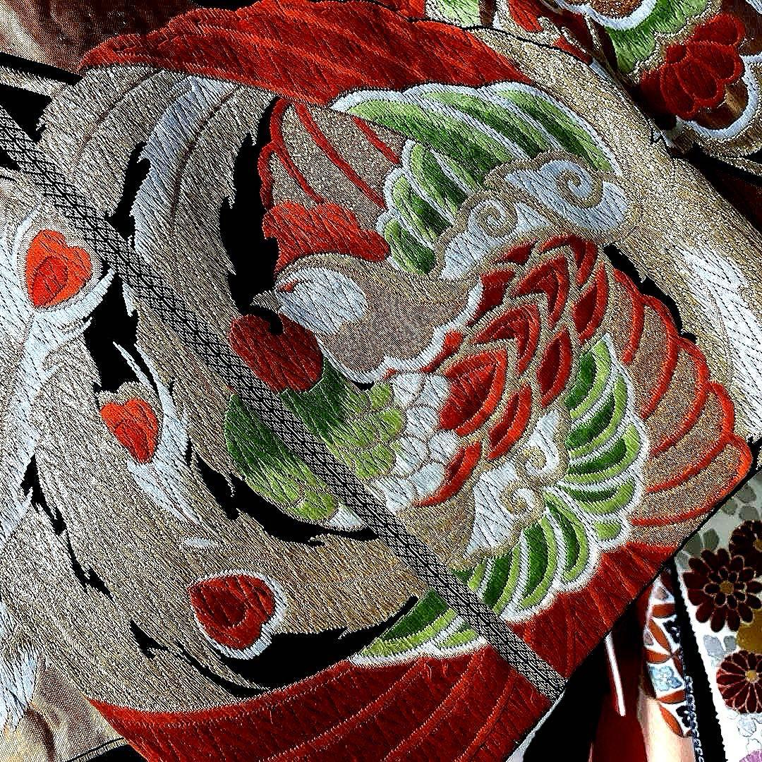 振袖フルセット　絞り　手描き友禅　手刺繍　吉祥文様　鳳凰　成人式振袖　振袖
