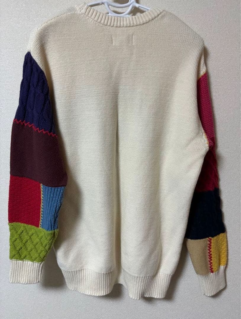 A BATHING APE エイプ Switching Logo Knit